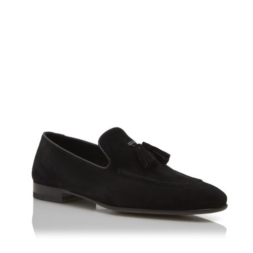 Black Suede Tassel Loafers, CA$1,165