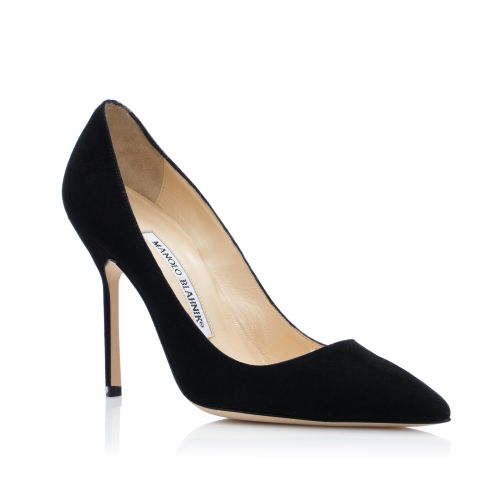 Black Suede Pointed Toe Pumps, £595
