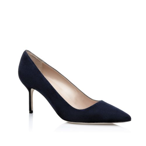 Navy Suede Pointed Toe Pumps, €675