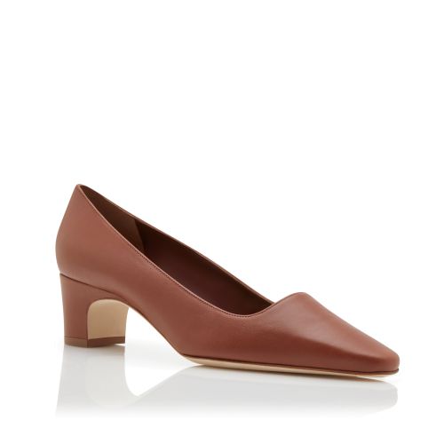 Brown Nappa Leather Pumps, £595