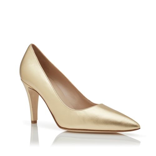 Gold Nappa Leather Pumps , £645