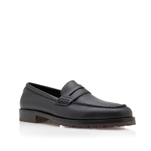 Black Calf Leather Penny Loafers, CA$1,165