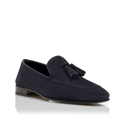 Navy Blue Suede Loafers, £725