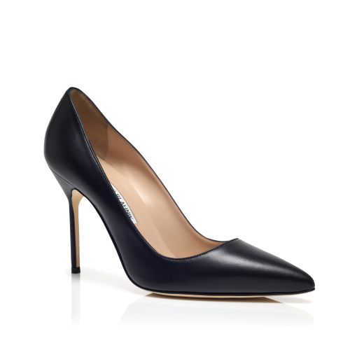 Black Nappa Leather Pointed Toe Pumps, £595