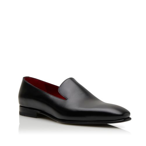 Black Calf Leather Loafers, CA$1,095