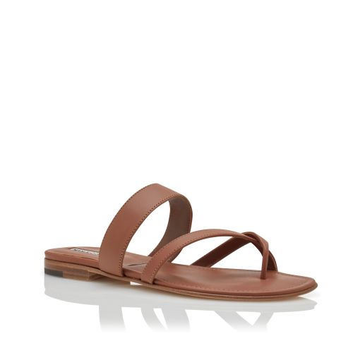 Brown Calf Leather Flat Sandals, £595