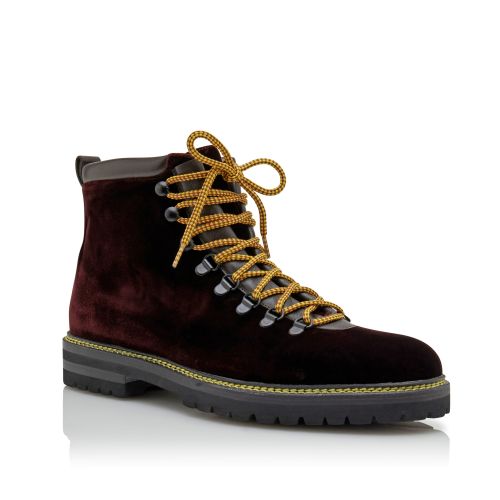 Dark Brown Velvet Lace Up Boots, £875