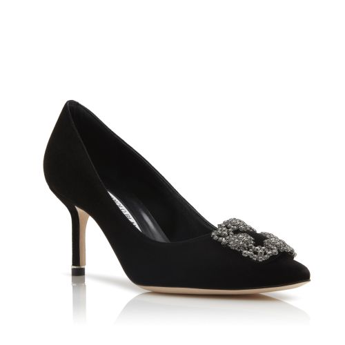 BB PATENT | Black Patent Pointed Toe Pumps | Manolo Blahnik