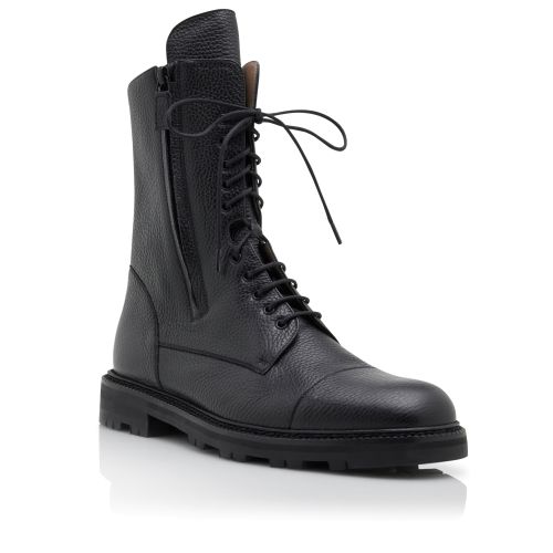 Black Calf Leather Military Boots , AU$1,890