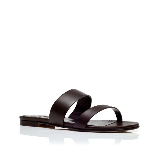 Dark Brown Calf Leather Flat Sandals, US$775