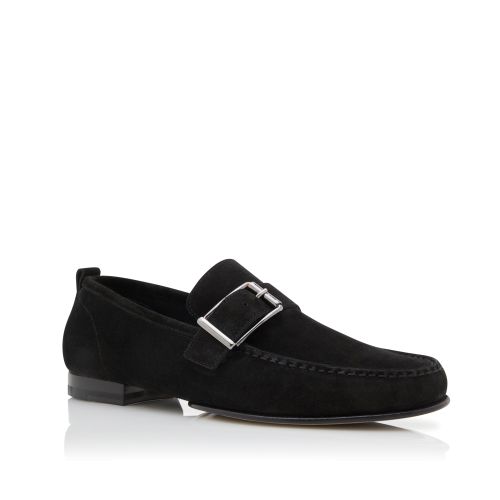 Black Suede Buckle Slippers, AU$1,705