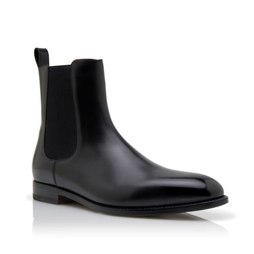 Black Calf Leather Ankle Boots, £975