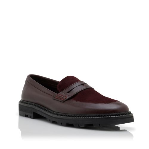 Dark Red Calf Leather Loafers, €845