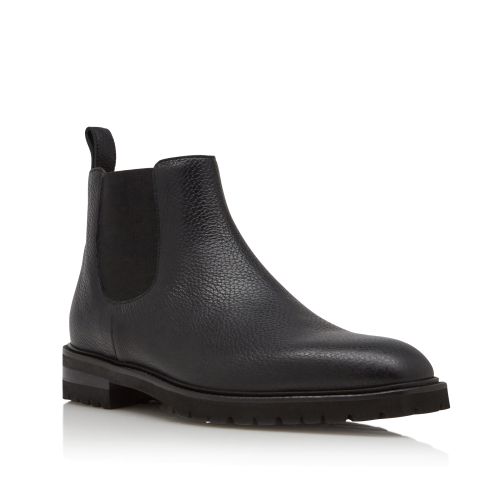 Black Calf Leather Ankle Boots, CA$1,265