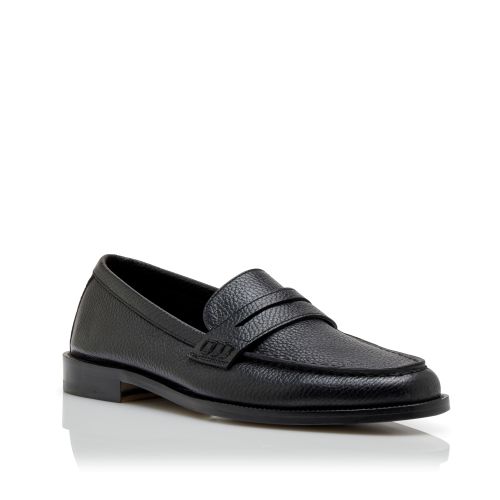 Black Calf Leather Penny Loafers, US$895