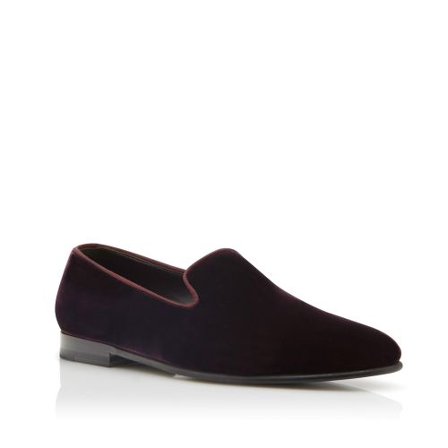 Dark Purple Velvet Loafers, CA$1,095