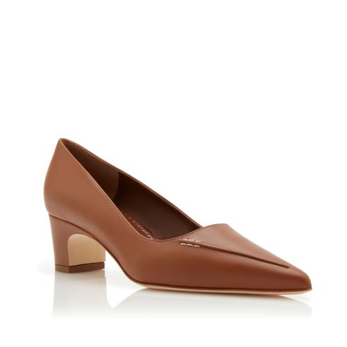 Brown Calf Leather Pumps, £695