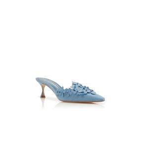 靴 MANOLO BLAHNIK 36 1/2 Manolo Blahnik Bronze Leather Jeweled Sandals Size 36 1/2