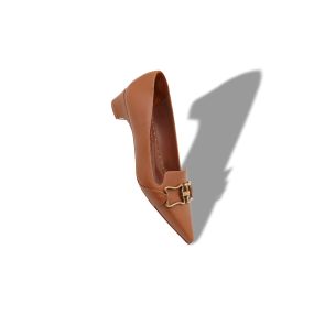 【PORTERNA】Roben buckle pumps PHOBEPLA | Black Calf Leather Buckle Detail Pumps | Manolo