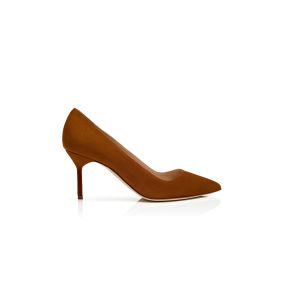 MANOLO BLAHNIK ブラウン スエード ハイヒール BB 90 | Brown Suede Pointed Toe Pumps | Manolo Blahnik