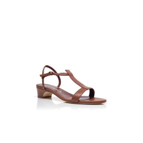 VIRNANA | Brown Calf Leather Slingback Sandals | Manolo Blahnik