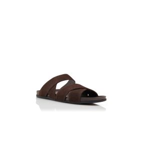 INEZMU | Men's Dark Brown Suede Sandals | Manolo Blahnik
