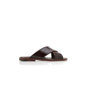 OTAWI | Men's Dark Brown Calf Leather Sandals | Manolo Blahnik