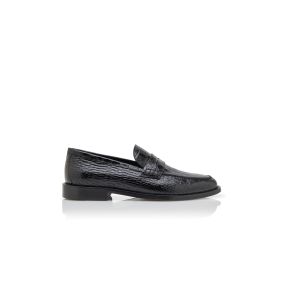 PERRY | Men's Black Calf Leather Penny Loafers | Manolo Blahnik
