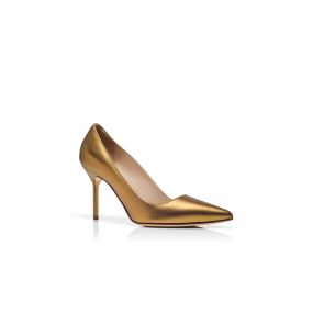 BB 90 | Bronze Nappa Leather Pointed Toe Pumps | Manolo Blahnik
