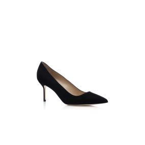 BB 70 | Black Suede Pointed Toe Pumps | Manolo Blahnik