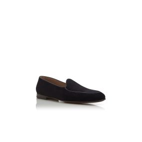 MODENA | Men's Navy Blue Suede Loafers | Manolo Blahnik