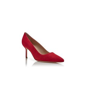 MANOLOBLAHNIK 50MMメイセールスエードミュール ネイビー