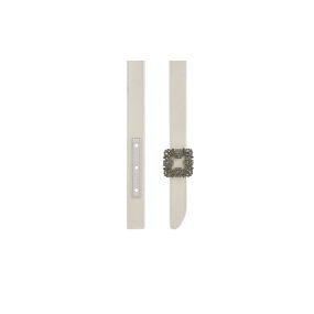 HANGISI BELT MINI | Off-White Satin Crystal Buckled Belt