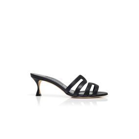 関税込み★Manolo Blahnik★Ahwak 50 レザー ミュール AHWAK | Black Calf Leather Mules | Manolo Blahnik