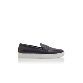 ELLIS | Men's Black Calf Leather Slip-On Loafers | Manolo