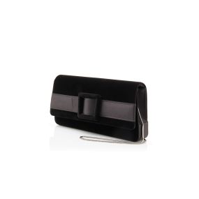 MANOLO BLAHNIK MAYGOT スエードバックルクラッチ MAYGOT | Black Suede Buckle Clutch | Manolo Blahnik
