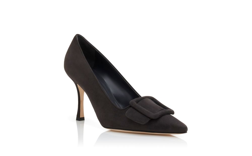 designer black court shoes