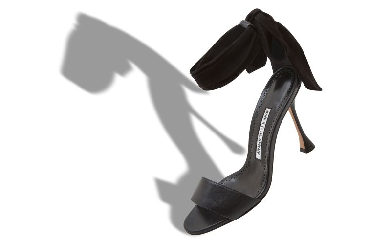 Chastana, Black Nappa Leather Bow Detail Sandals - €825.00