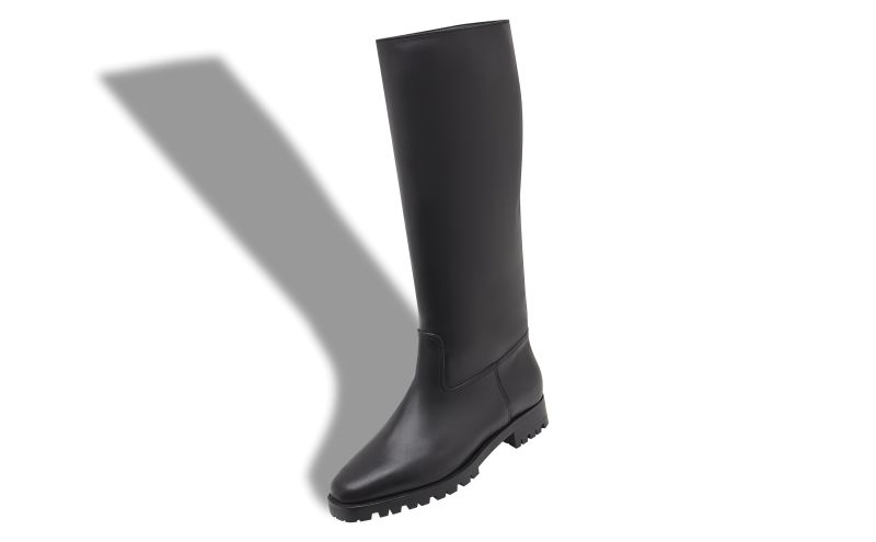 Luchino, Black Calf Leather Knee High Boots - US$1,695.00