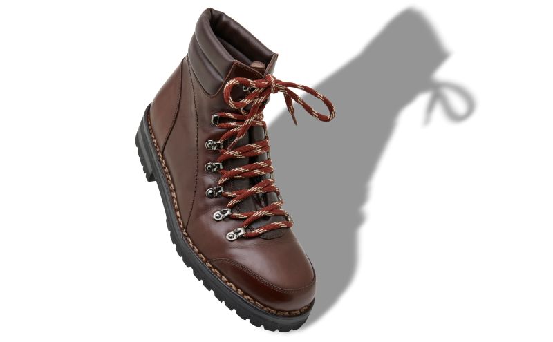 Janka, Dark Brown Calf Leather Ankle Boots - US$1,595.00 