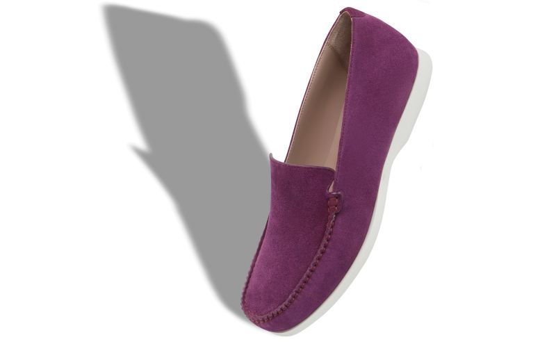 Monaco, Purple Suede Boat Shoes - CA$538.00