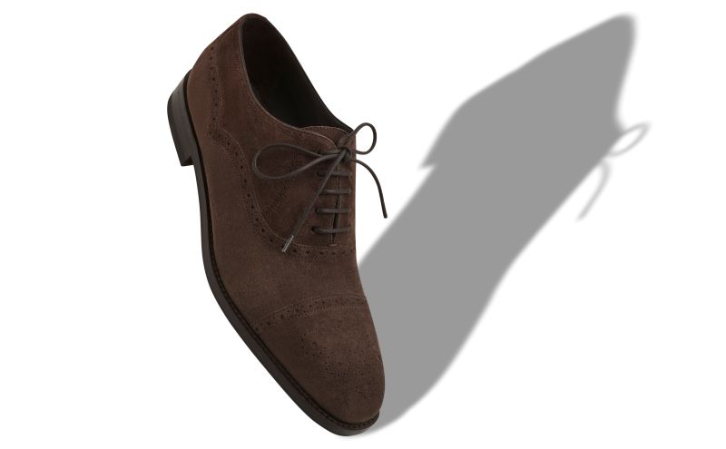 Witney, Dark Brown Suede Cap Toe Oxfords - €845.00 
