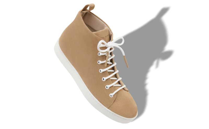 Semanadohi, Light Brown Suede Lace Up Sneakers - AU$1,175.00 
