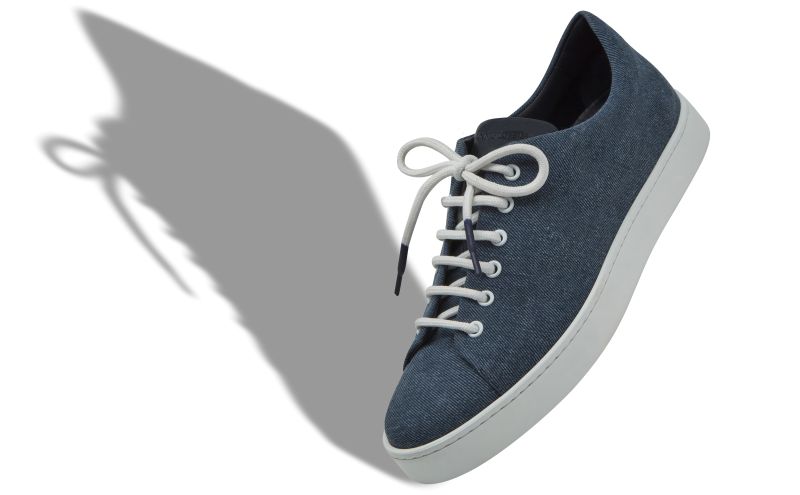 Semanado, Blue Denim Lace-Up Sneakers  - AU$1,095.00