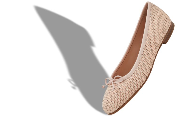 Veralli, Light Pink Raffia Ballerina Flats - CA$1,115.00