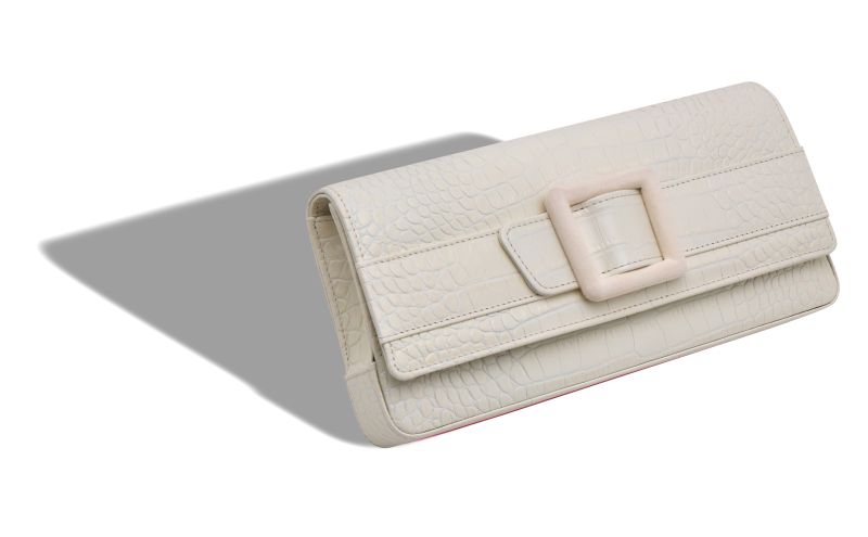Maygot, Light Cream Calf Leather Buckle Clutch - US$1,675.00