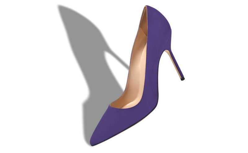 Bb, Purple Suede Pointed Toe Pumps - US$725.00