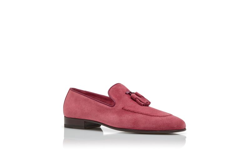 Chester, Dark Pink Suede Loafers - AU$1,525.00