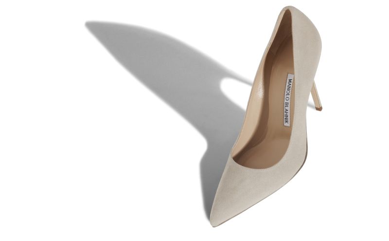 Designer Stone Suede Pointed Toe Pumps