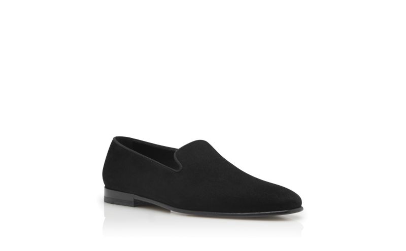 Designer Black Suede Loafers